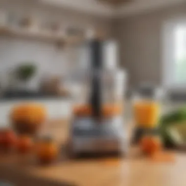 Versatility of Food Processor Attachments A food processor with various attachments on a kitchen counter.