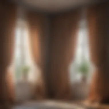 Different styles of curtains hanging in a room