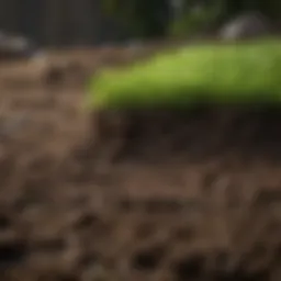 Well-prepared soil ready for grass planting