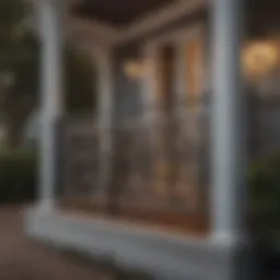 Stylish front porch railing design