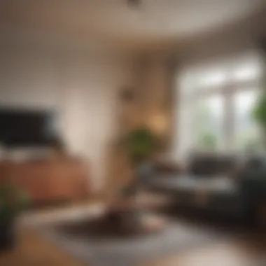 Fresh Living Room Atmosphere A cozy living room with a fresh ambiance after odor removal.