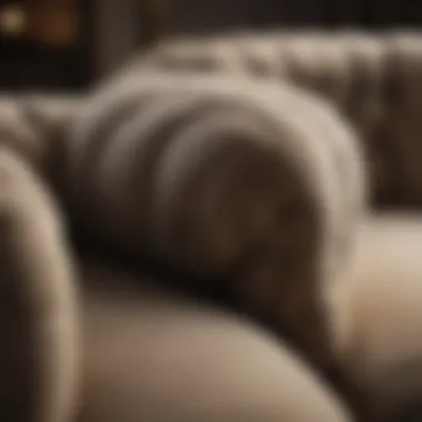 A close-up of luxurious upholstery illustrating furniture quality