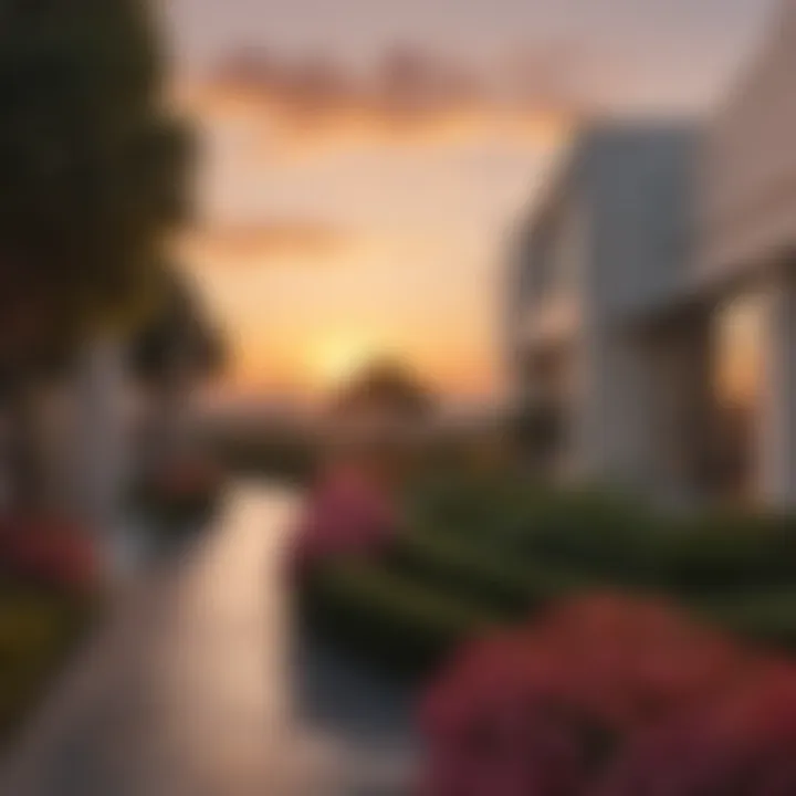 Stunning panoramic view of Beverly Hills skyline at sunset
