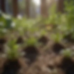 Vibrant spring garden with diverse seedlings