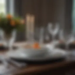 Elegant table setting with fine china and crystal glassware