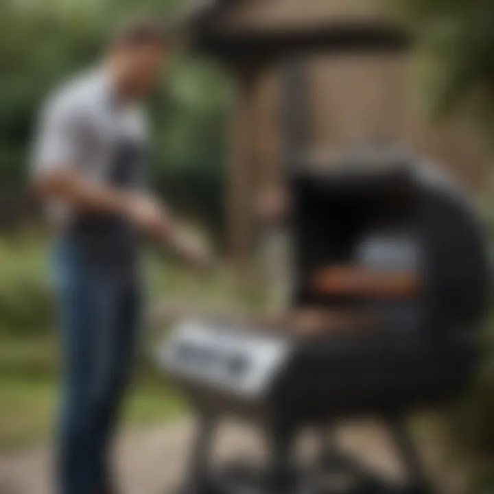 A satisfied user enjoying the grilling experience.