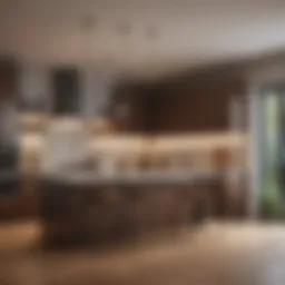 Modern kitchen design showcasing cabinetry and countertops