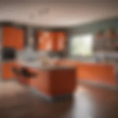 Modern Kitchen Aesthetics with Behr's Chosen Hue Modern kitchen painted in Behr's Color of the Year