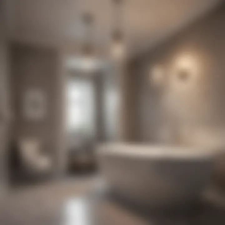 Chic pendant lights over a bathtub