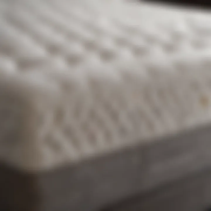 An assortment of materials used in high-quality firm mattresses.