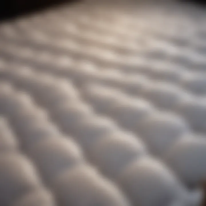 Different mattress materials laid out to illustrate options for durability and comfort.