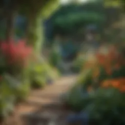Vibrant garden with healthy plants and natural pest deterrents
