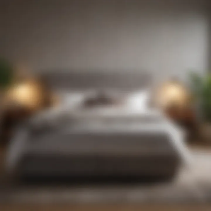 Cozy bedroom featuring a plush upholstered bedframe