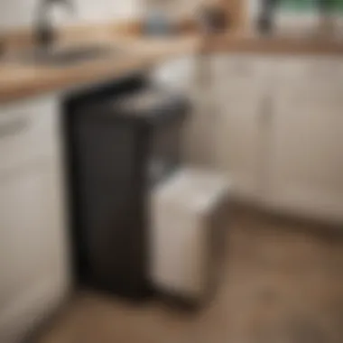 Space-efficient under sink garbage can fitting seamlessly in a kitchen