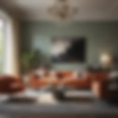 Elegant color palette for a large living space