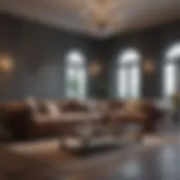 Luxurious sofa arrangement in a spacious living room