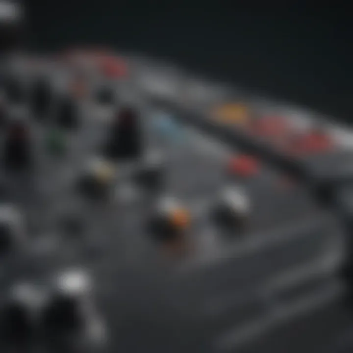 Close-up of a blender's control panel showcasing various settings.