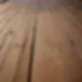 Sanded deck surface revealing fresh wood grain