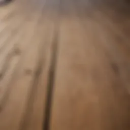 Sanded deck surface revealing fresh wood grain