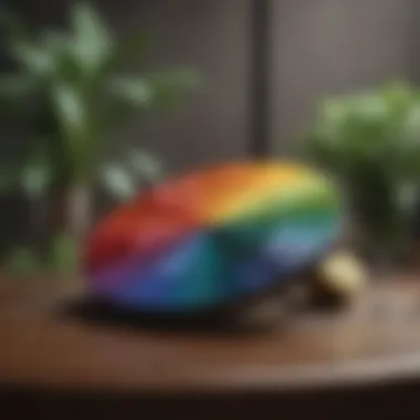 A color wheel illustrating various color relationships