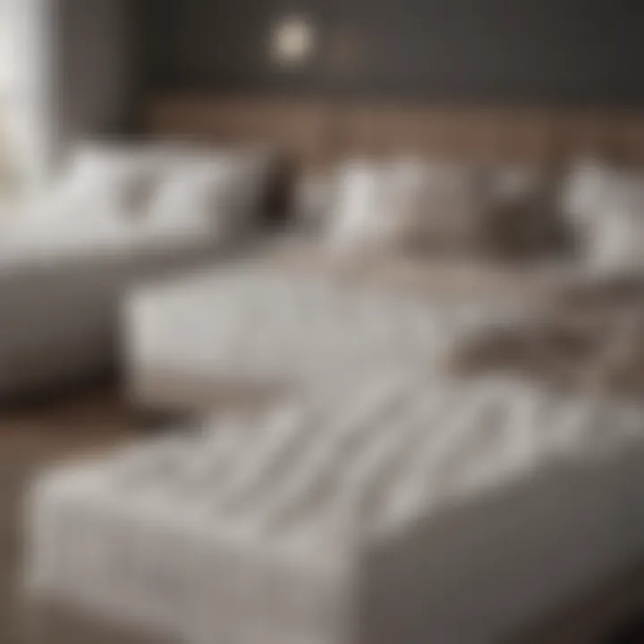 Various mattress types for fold-out beds displayed side by side