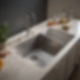 Variety of kitchen sink styles displayed in a stylish kitchen
