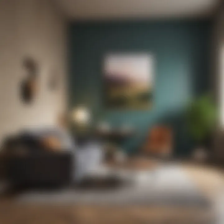 Interior room with thoughtfully chosen wall colors