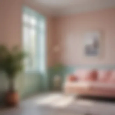 Inviting Pastel Palette for Small Spaces Soft pastel colors creating an inviting atmosphere in a small room