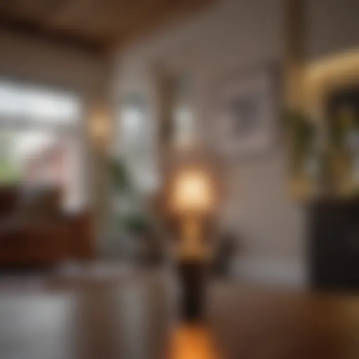 LED bulb illuminating a cozy space