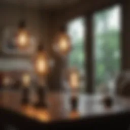 Variety of light bulbs for living room