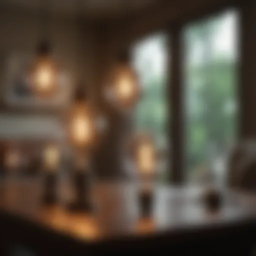 Variety of light bulbs for living room