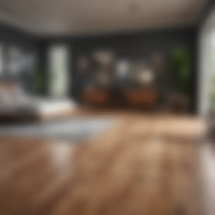 Stylish room decor integrated with hardwood flooring