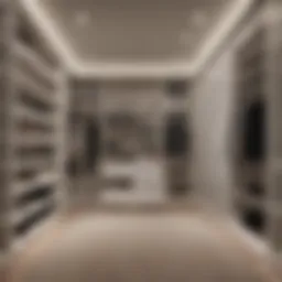 Elegant recessed lighting illuminating a modern closet