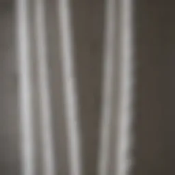 Illustration of cloth shower liner showcasing texture and patterns.