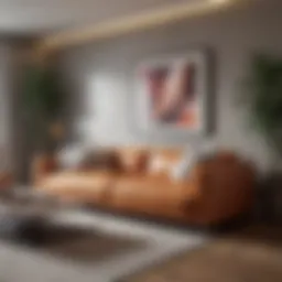 Luxurious lounge sofa in a modern living room setting