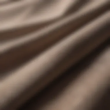 A close-up of high-thread-count fabric highlighting craftsmanship