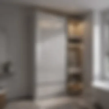 Stylish Bathroom Closet Design Elegant bathroom closet with modern doors