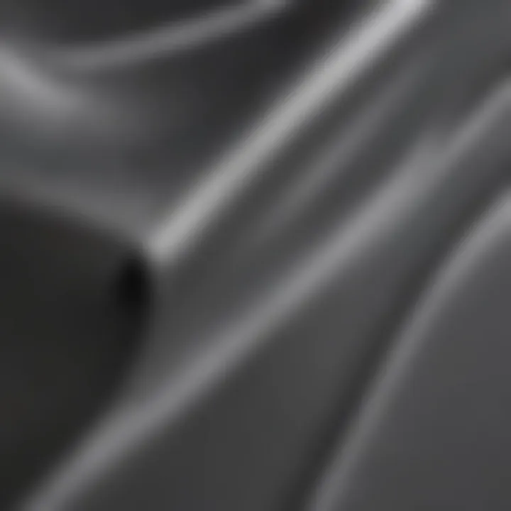 Close-up of a cloth polishing stainless steel