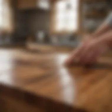 Applying Natural Oils to Butcher Block Natural oils being applied to enhance the butcher block