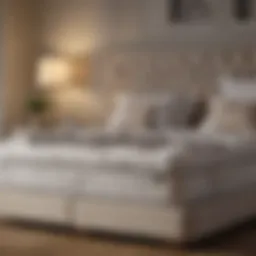 Luxurious queen bed with a plush mattress topper