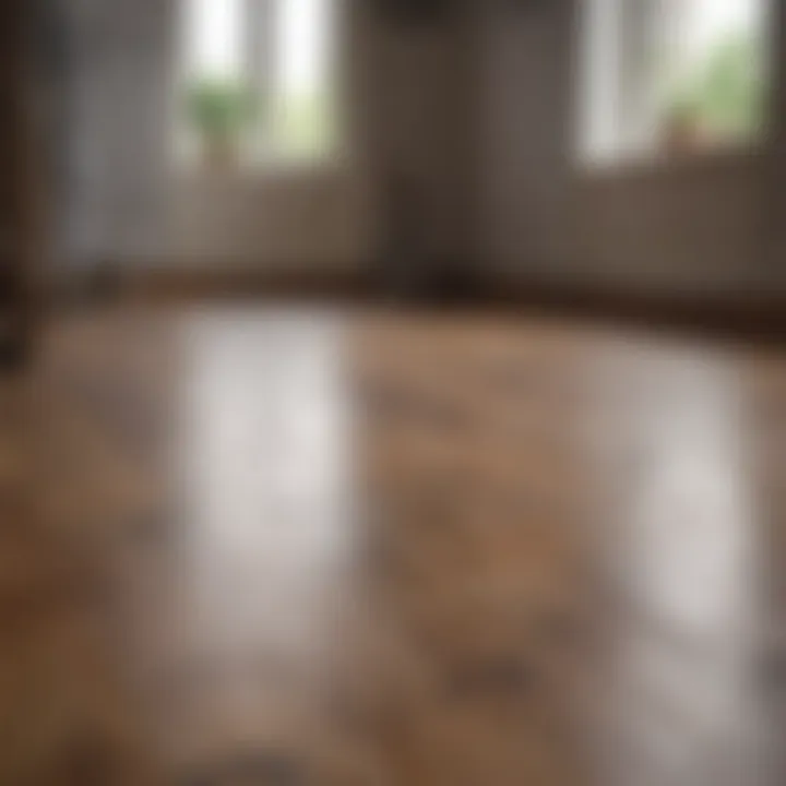 A well-maintained wooden floor glistening in natural light