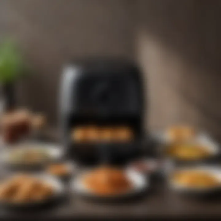 Variety of dishes prepared using the air fryer