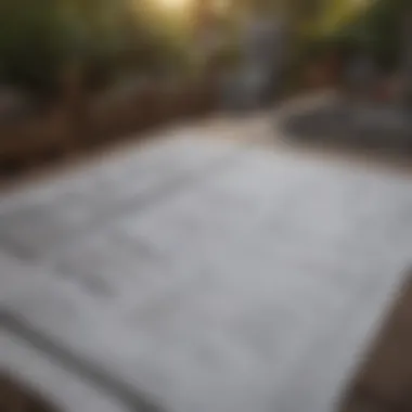 A close-up shot of a well-organized budget sheet for deck construction.
