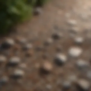 Gravel patio flooring creating a natural landscape