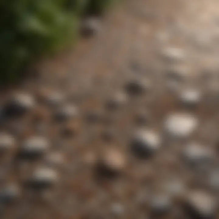 Gravel patio flooring creating a natural landscape