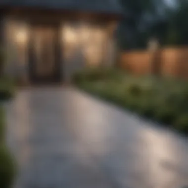 Contemporary Aesthetic: Concrete Paver Patio Stylish concrete pavers creating a modern look