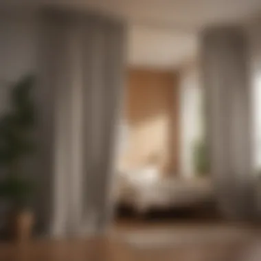 Curtain Room Divider for Cozy Spaces Stylish curtain room divider creating a cozy nook