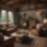 Charming cottage living room with rustic furniture