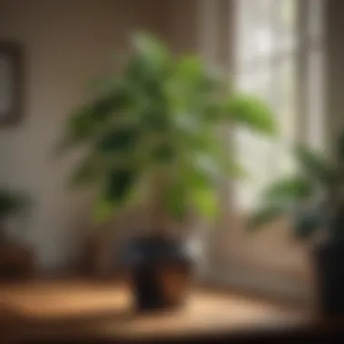 Indoor Avocado Plant Flourishing Lush indoor avocado plant showcasing vibrant leaves and healthy growth