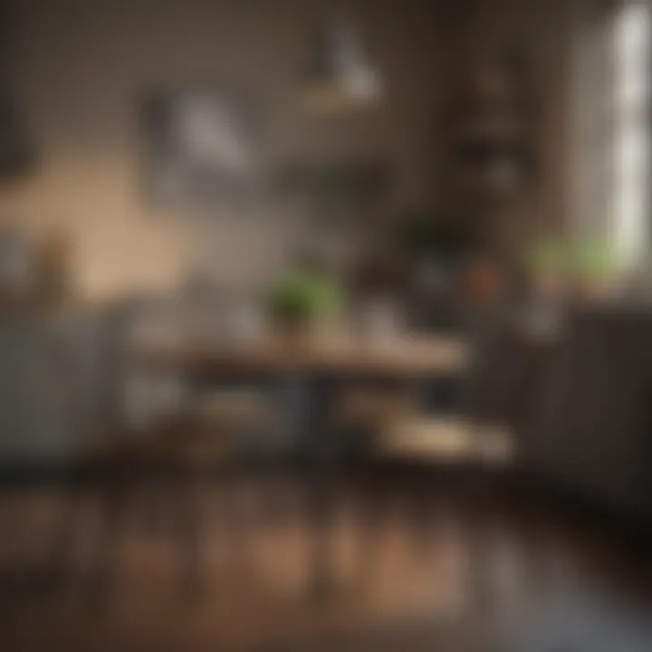 Stylish chairs complementing a small kitchen table